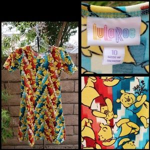 GIRLS 10 Lularoe Disney short sleeve POOH dress